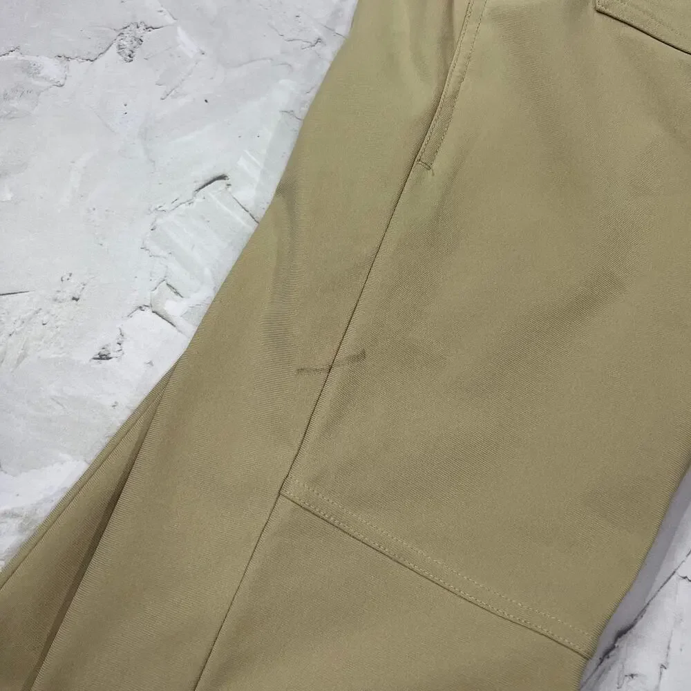 Lululemon ABC Slim Pant MENS 29x29 Brown Tan Warpstreme Chino Stretch STAINS